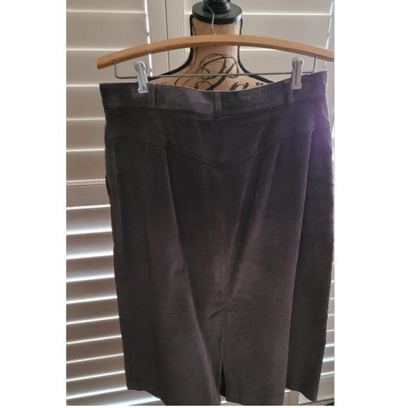 Grey Corduroy Skirt and Jacket Set - Picture 9 of 13